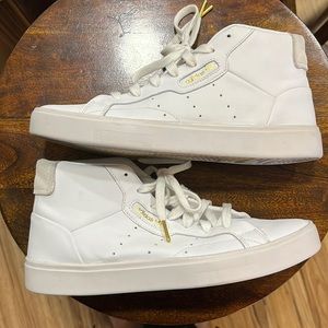 Adidas Originals Sleek Mid Leather Sneakers, Women’s sz 8 adidas